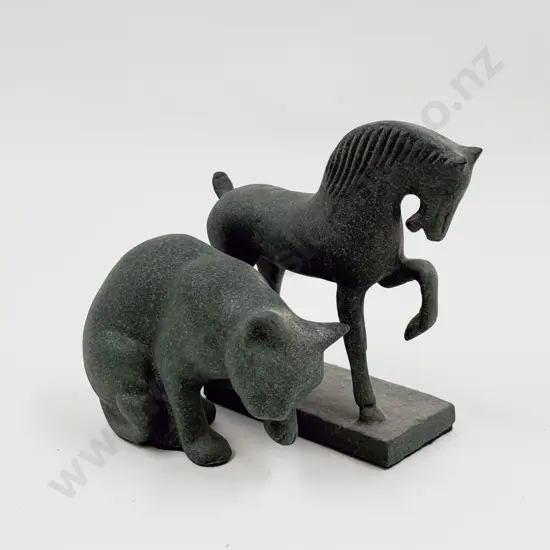 Two Stone Animal Ornaments