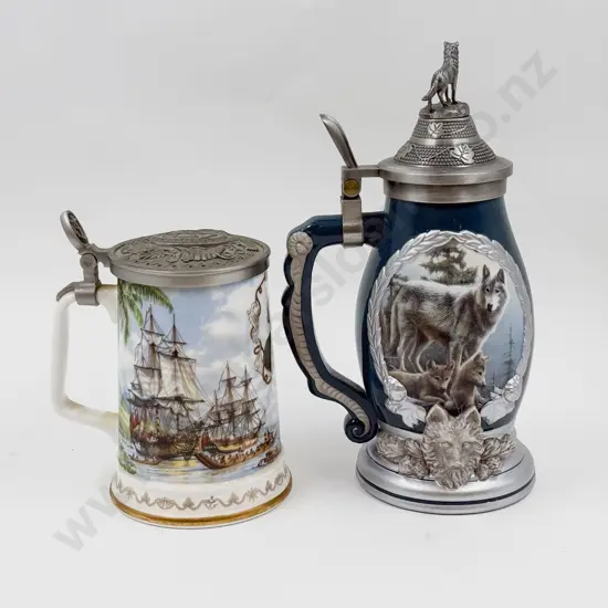 Two Decorative Steins