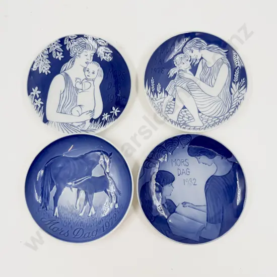 Three Royal Copenhagen Small Mothers Day Plates and B&G Example