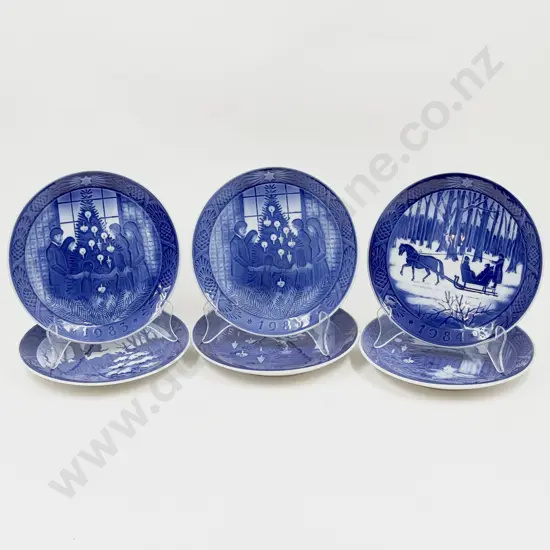 Six Assorted Royal Copenhagen Christmas Plates
