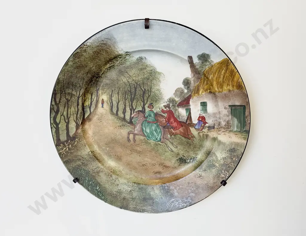 Art Nouveau European Porcelain Handpainted Charger Image 1++