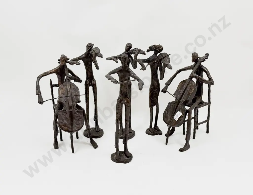 Six Cast Metal "Orchestra" Figures Image 1++