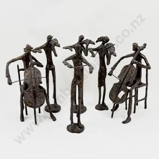 Six Cast Metal "Orchestra" Figures
