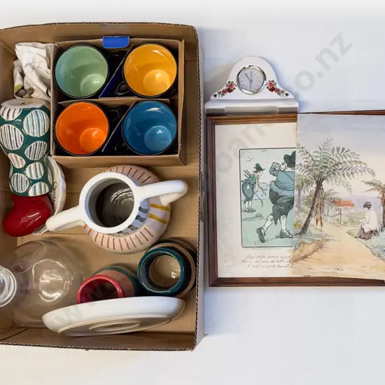 Box Quantity of Assorted Decorative Vases together with As New Coffee Mugs etc