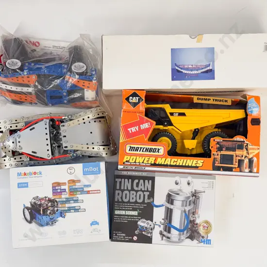 Box Quantity of Assorted Models incl Matchbox Power Machines Dump Truck