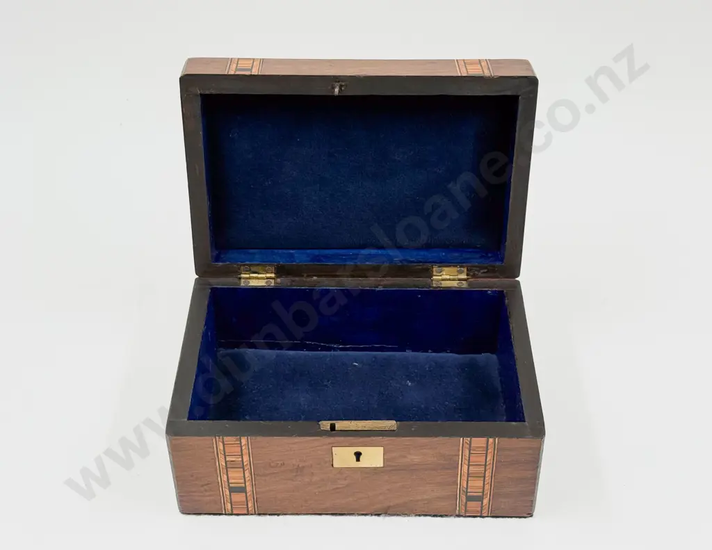 Small Parquetry Inlaid Jewellery Box Image 1++