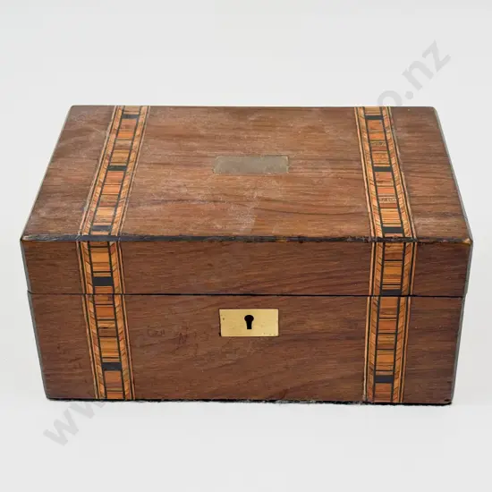 Small Parquetry Inlaid Jewellery Box