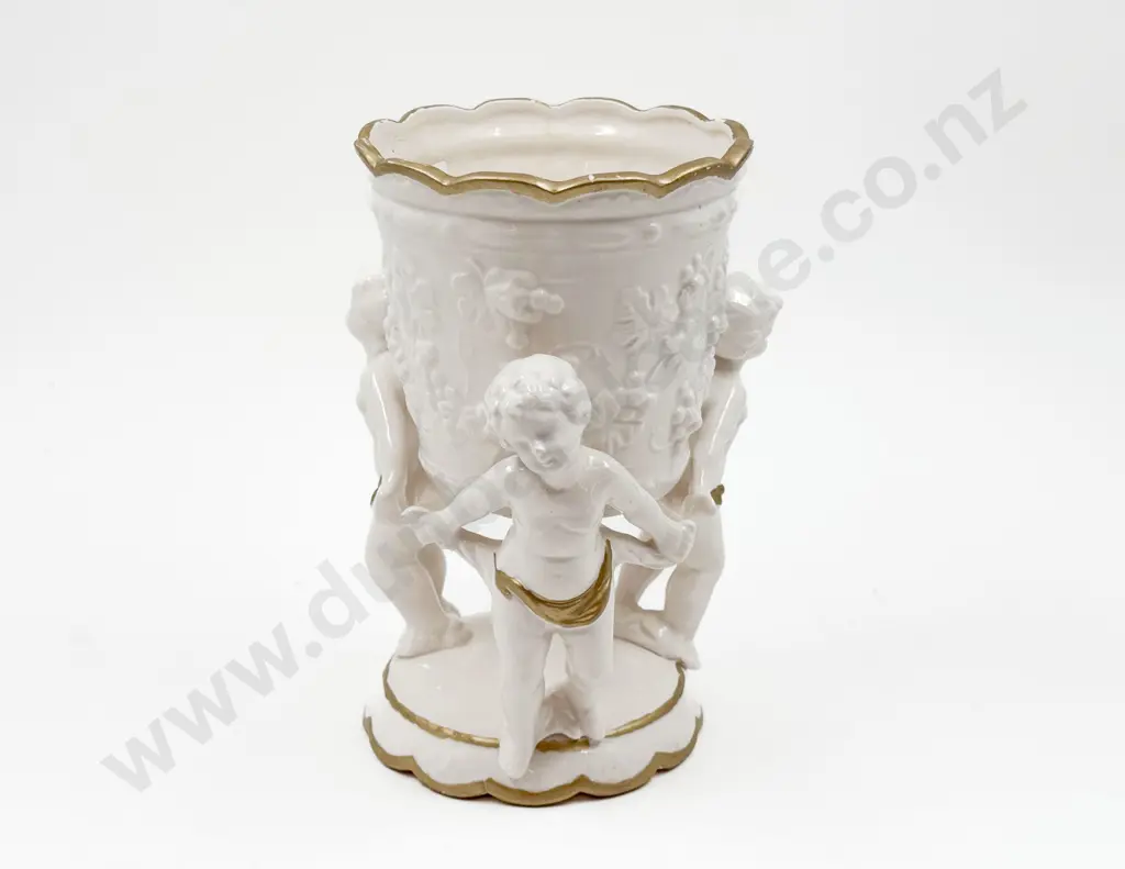 Fancy China Decorative Vase with Figural Supports Image 1++