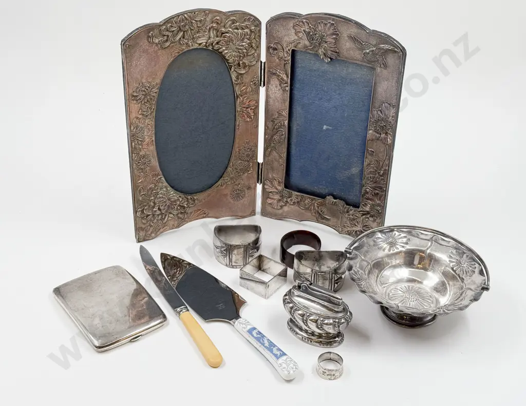 Quantity of Assorted incl Photo Frame and S/Plate with S/S Cig Case and Ring Image 1++