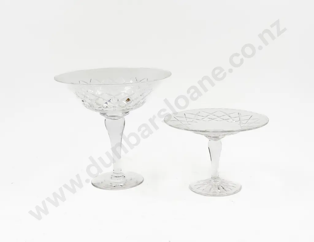 Two English Crystal Christmas Bon Bon Tazzas Image 1++