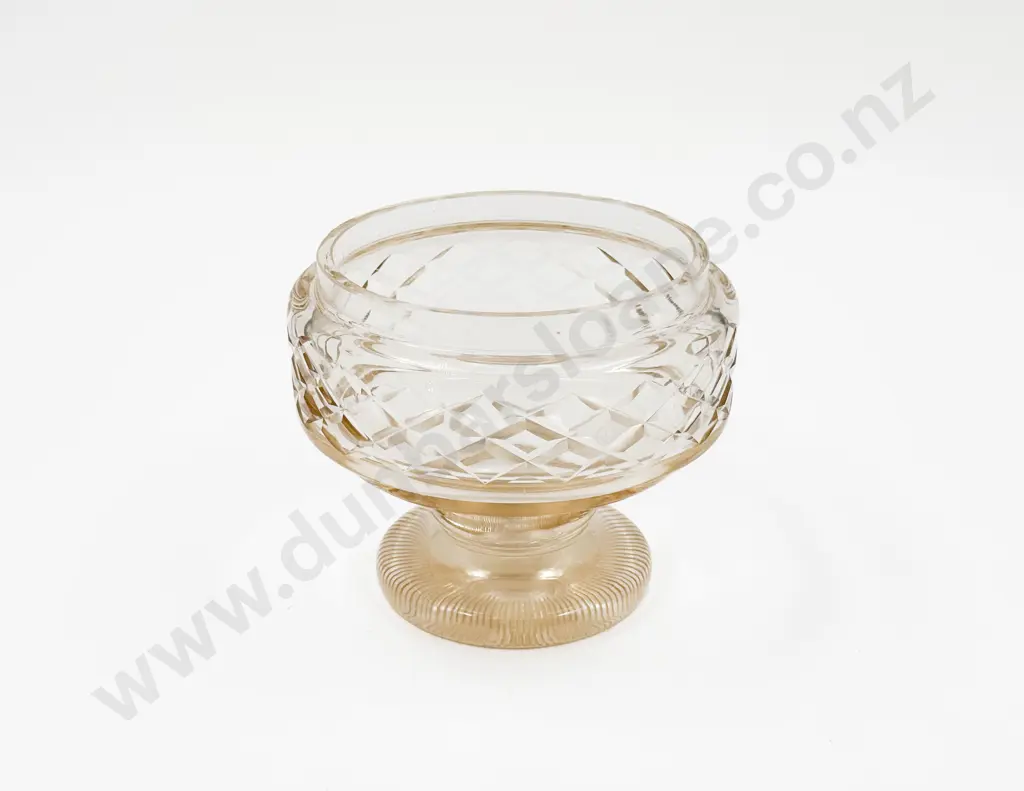Heavy Crystal Pedestal Rose Bowl Image 1++