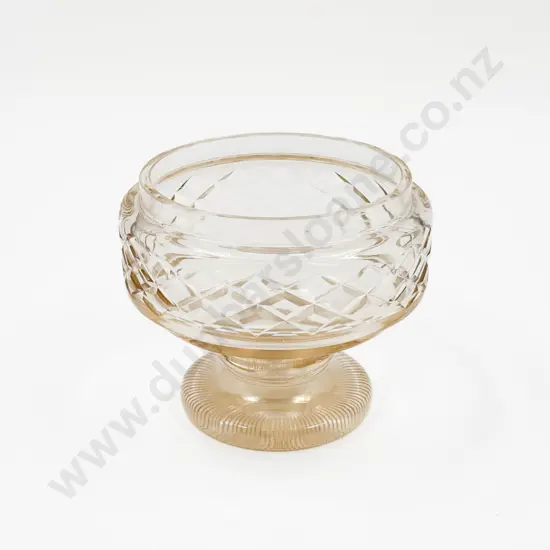 Heavy Crystal Pedestal Rose Bowl