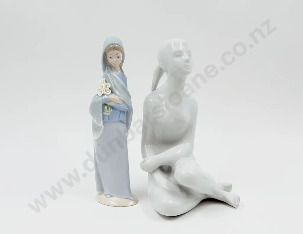 Royal Dux Figure with Lladro Figure Image 1++
