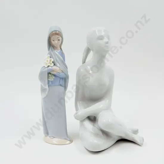 Royal Dux Figure with Lladro Figure