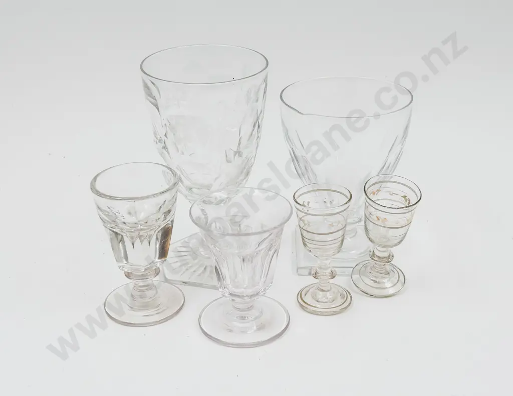 Early Victorian Toaster Masters Glass with Five Various Image 1++