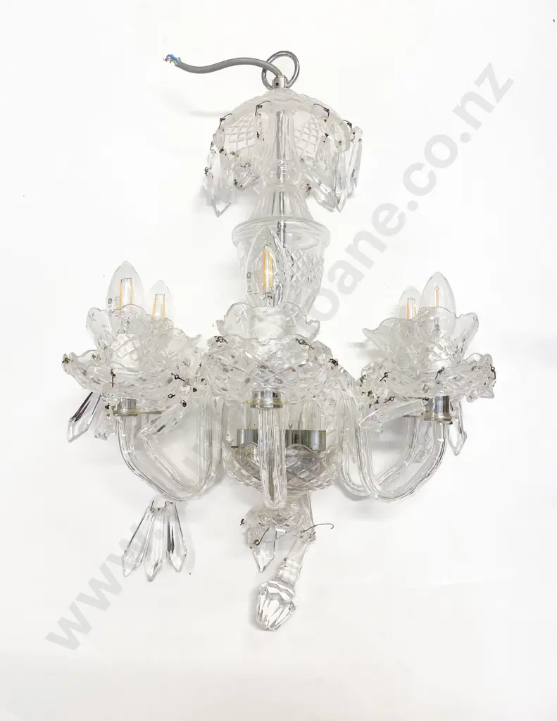 Waterford Crystal Five Branch Chandalier Image 1++