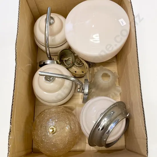 Quantity of Assorted Vintage Lightshades & Fittings