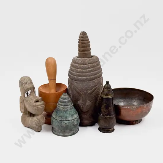 Small Quantity of Assorted incl Figural Pestle & Mortar