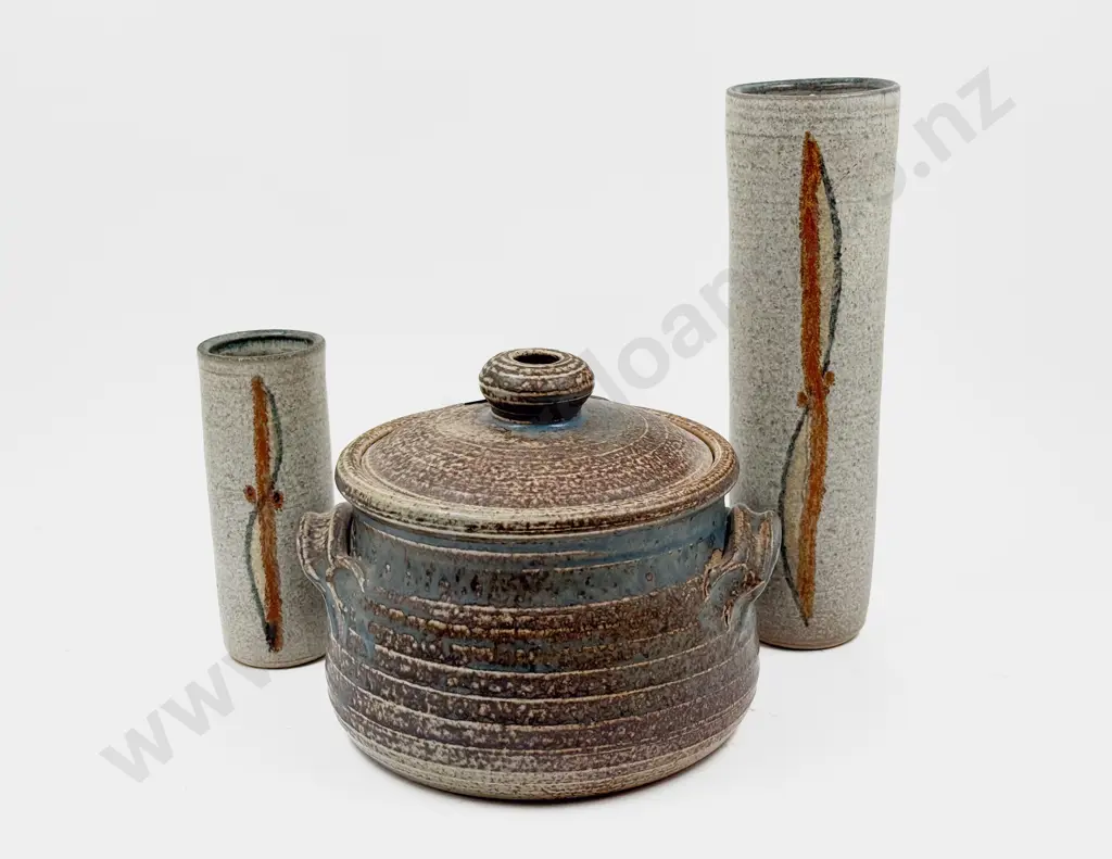 Two Frederika Ernstein Cylindrical Vases & Other Image 1++