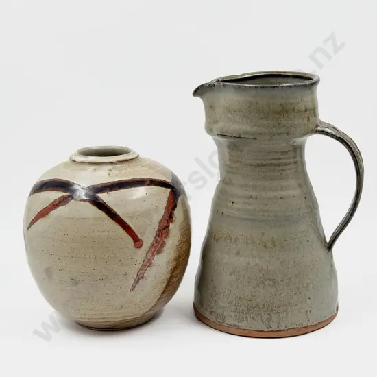 NZ Pottery Jug and Vase