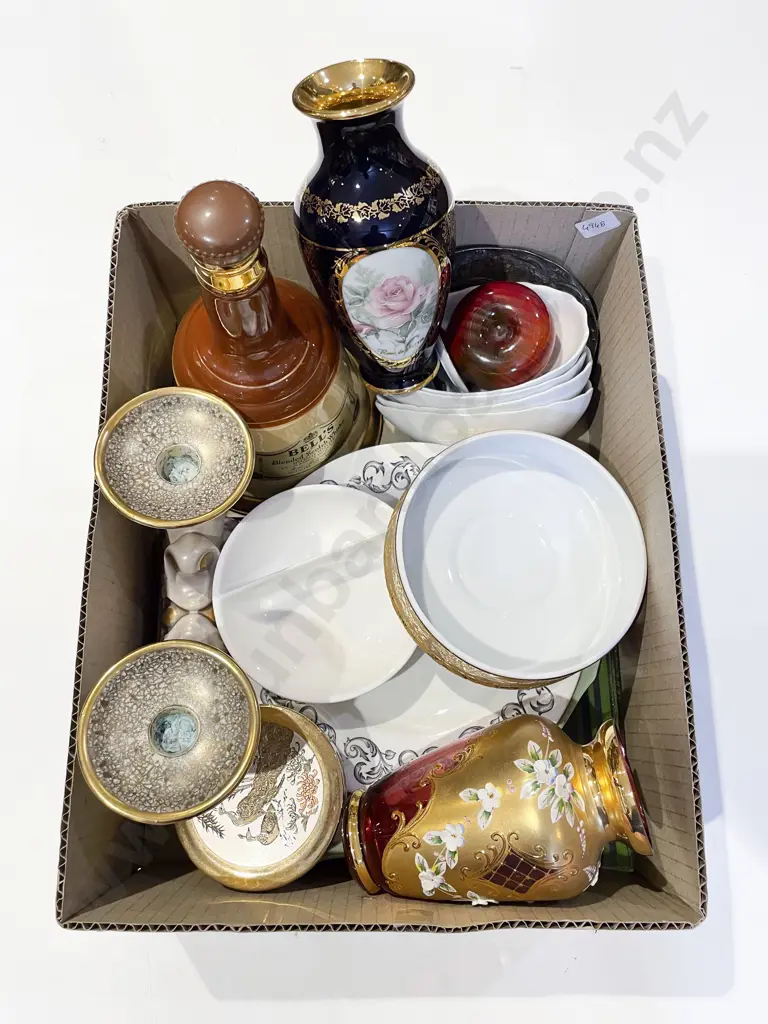 Box of Assorted China Ornaments etc Image 1++