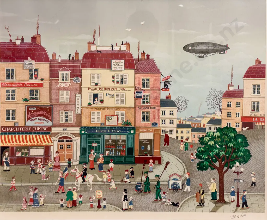 Bin Kashiwa (Japanese) - Paris Street Scene - Print Image 1++