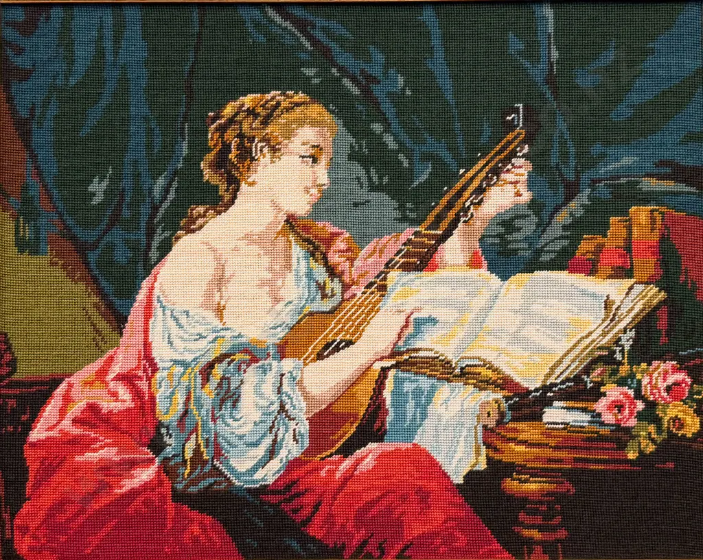 Two Large Gilt Framed Tapestries Image 1++