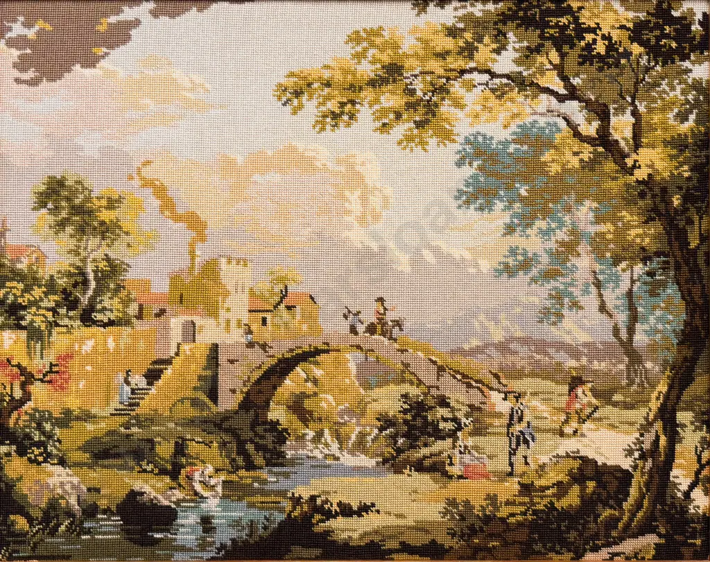 Two Large Gilt Framed Tapestries Image 1++