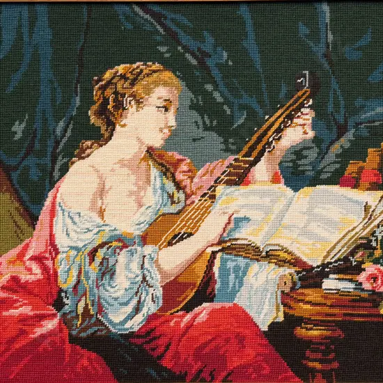 Two Large Gilt Framed Tapestries