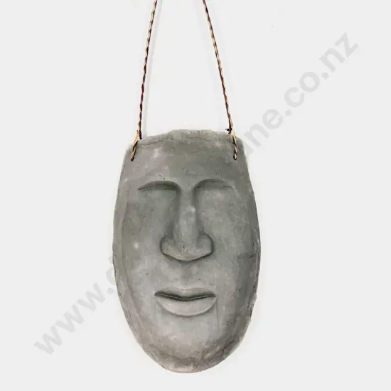 Wall Hung Clay Mask Signed Paerau' 90