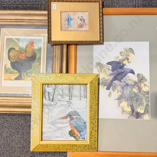 Four Assorted Framed Prints & Originals