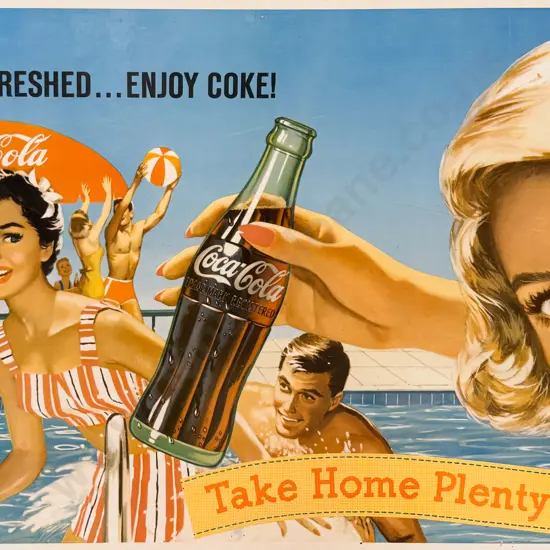 Vintage Coca Cola Advertising on Board