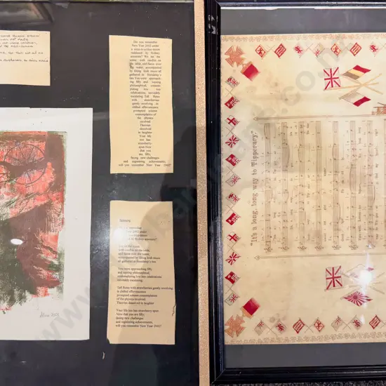 "It's A Long Long Way to Tipperary" Embroidery together with Other