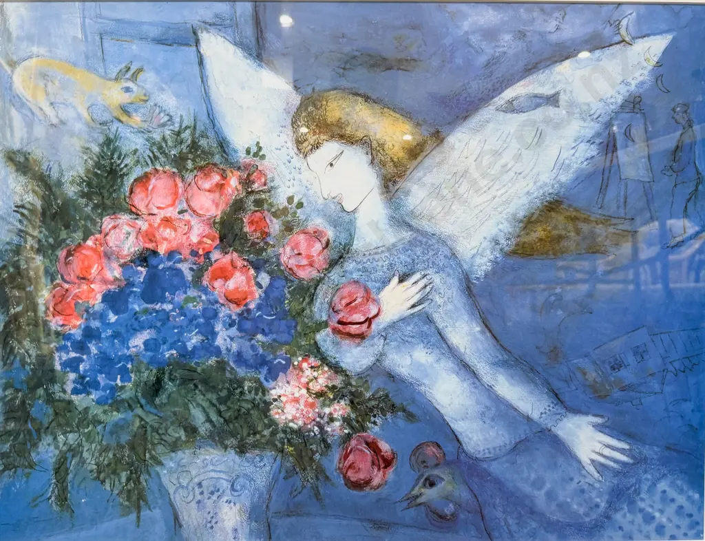 Marc Chagall - "The Blue Angel" - Reproduction Print Image 1++