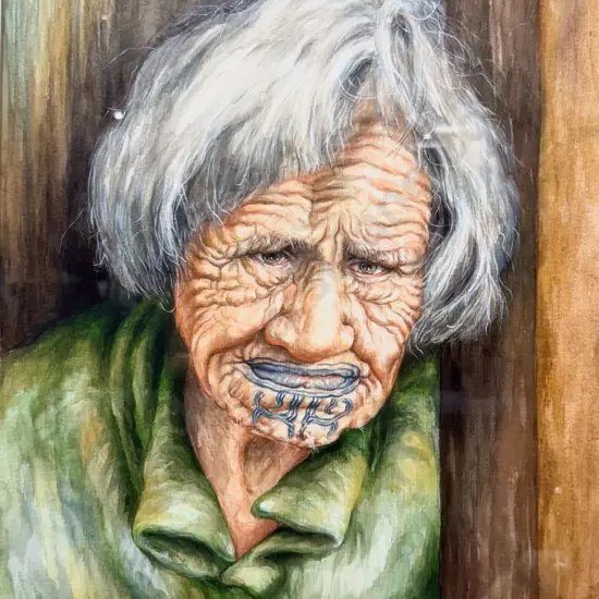 F. Brenner - Portrait Study - Watercolour