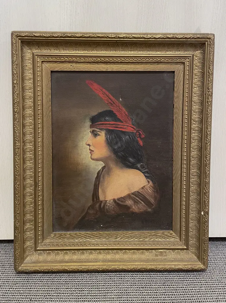 H. Fullbright - Portrait Study - Oil on Canvas (Faults) Image 1++