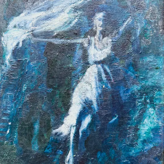 Gwen Cox - Abstract Portrait Study - Oil Board