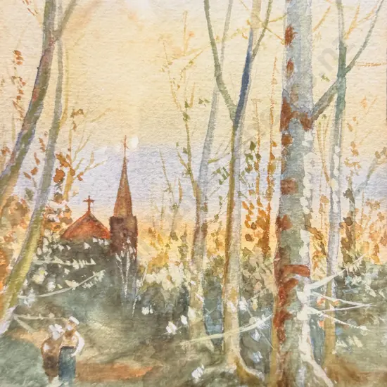 Unsigned - Forest Pathway - Watercolour