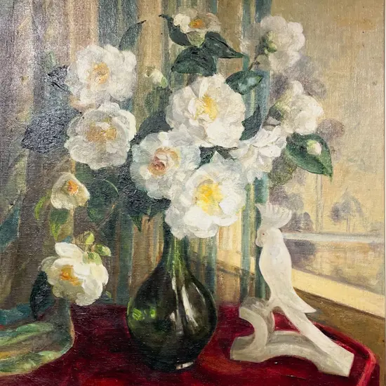 Edith Boyes - "The Alabaster Parrot" - Oil on Board