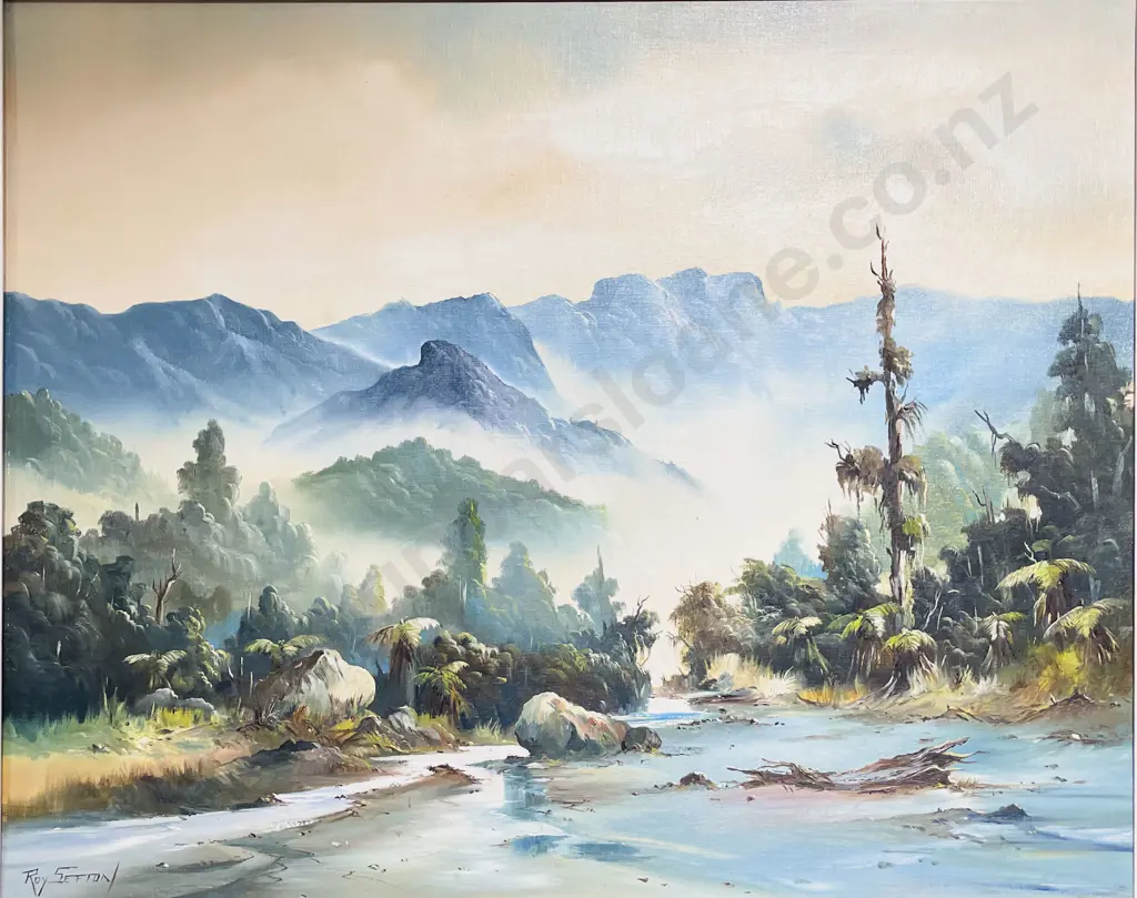 Roy Sefton - "Morning Light Coromandel" - Oil on Board Image 1++