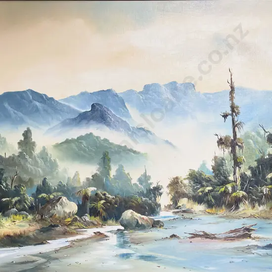 Roy Sefton - "Morning Light Coromandel" - Oil on Board