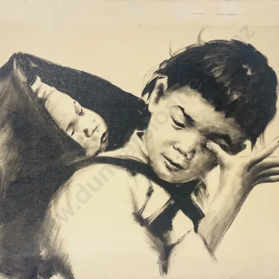 Tang Ping - "Portrait Study" - Mixed Media on Canvas