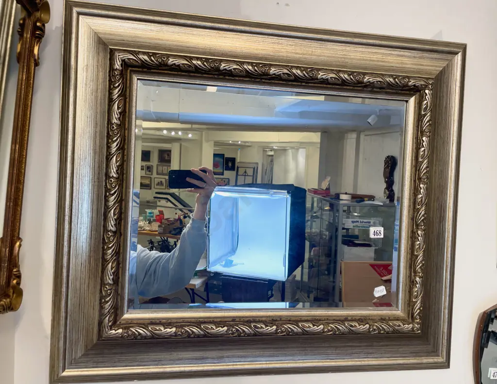 Modern Bevelled Rectangular Wall Mirror Image 1++