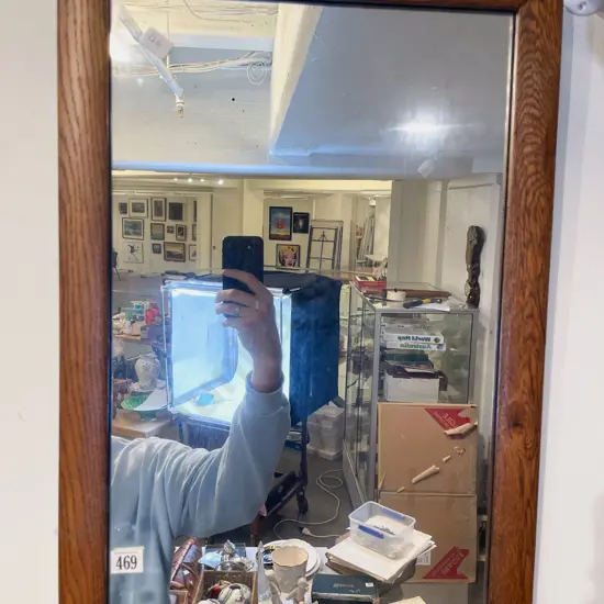 Oak Framed Rectangular Wall Mirror