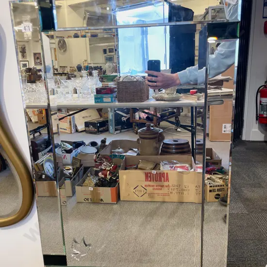 Modern Sectional Bevelled Wall Mirror