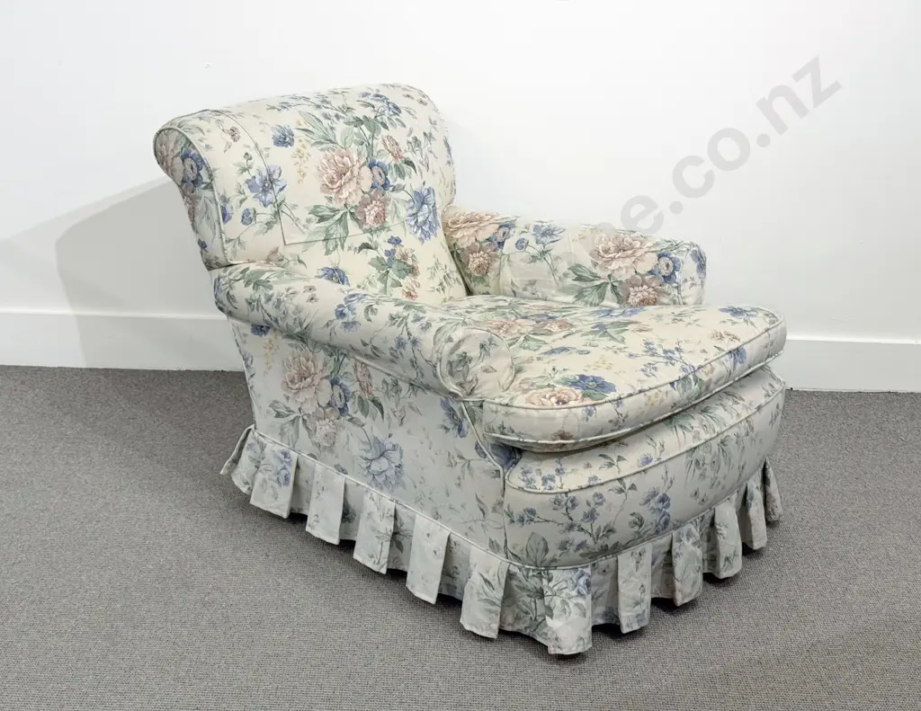 Floral Upholstered Armchair Image 1++