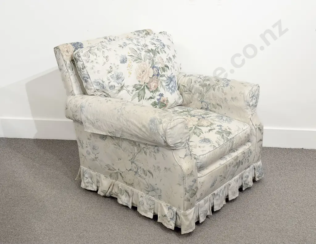 Floral Upholstered Armchair Image 1++
