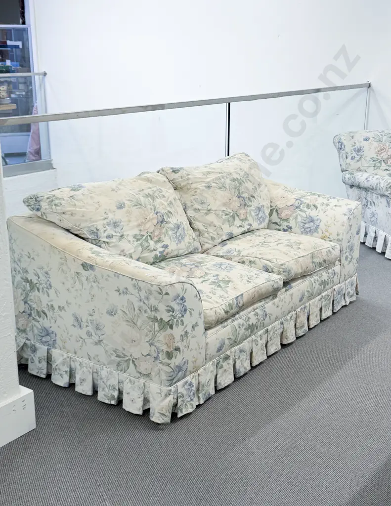 Floral Upholstered Two Seater Sofa Image 1++