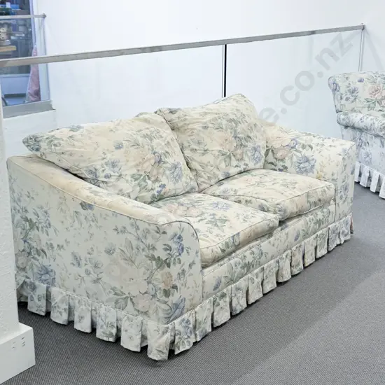 Floral Upholstered Two Seater Sofa