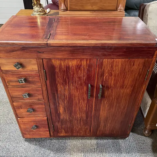 Small Occasional Cabinet with Tilt Top Compartment